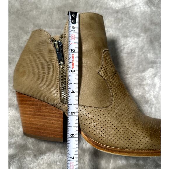 Silent D Anthropologie WhatX Tan Leather Ankle Boots Womens Size EU 39 US 8 - Picture 8 of 8